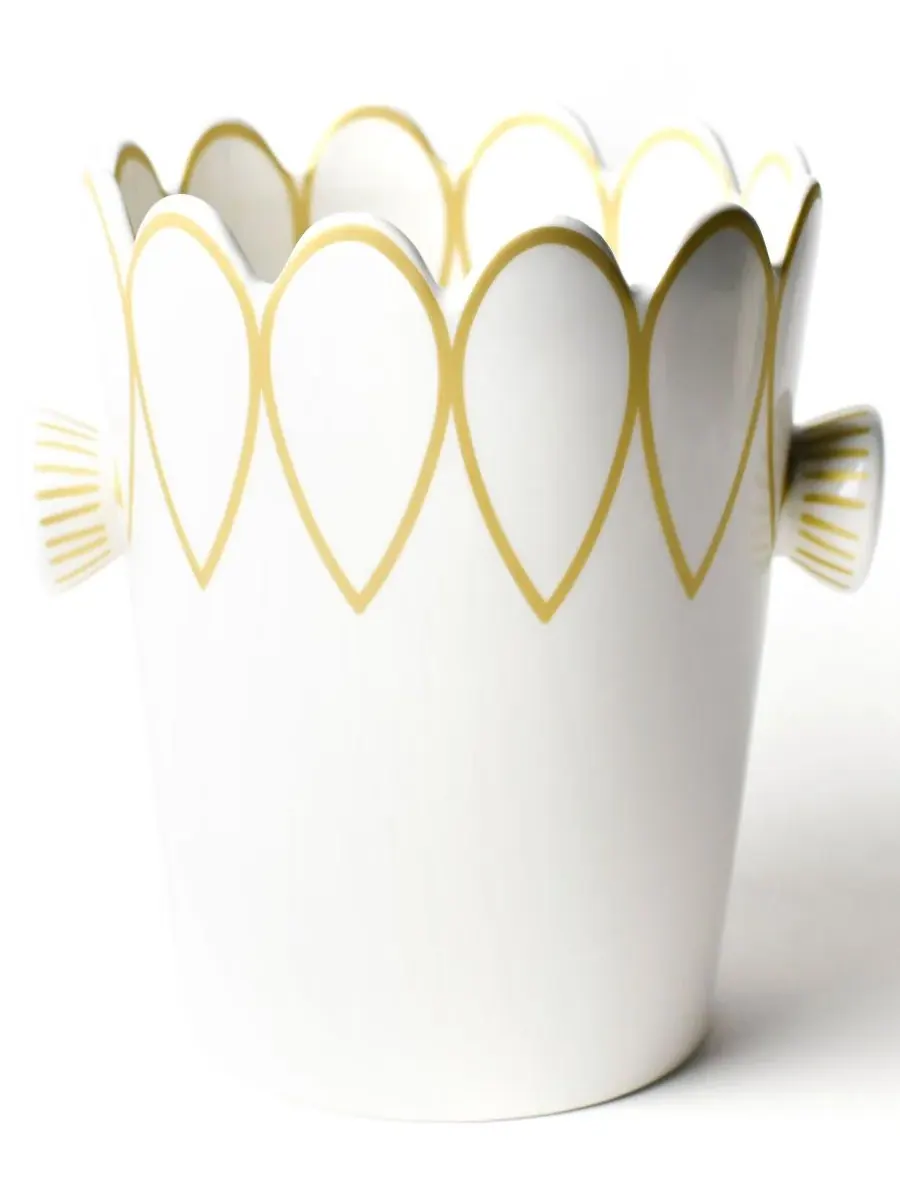 Ведерко для льда Deco Gold Scallop от Лауры Джонсон Coton Colors