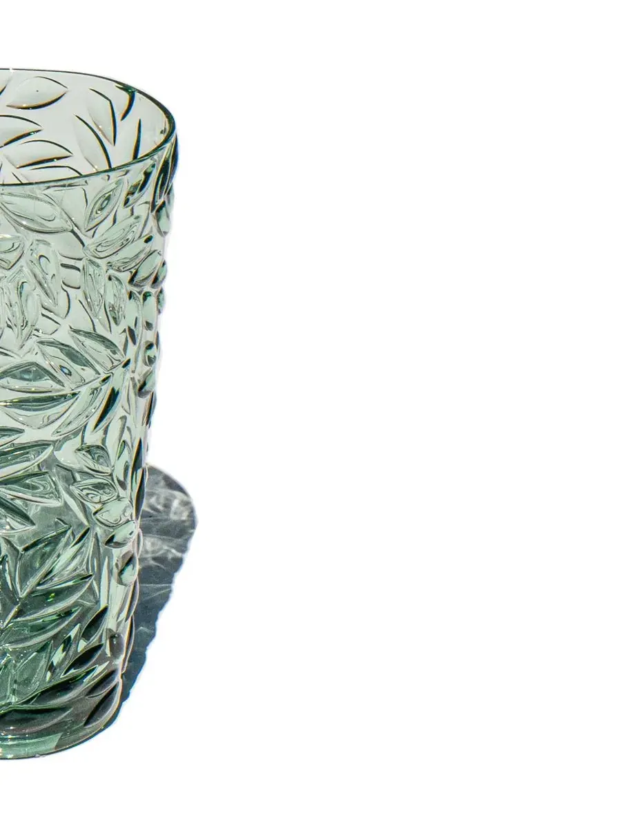 Набор из 6 стаканов Embossed Leaf Abode Homewares — изображение 3 из 4, шалфейный