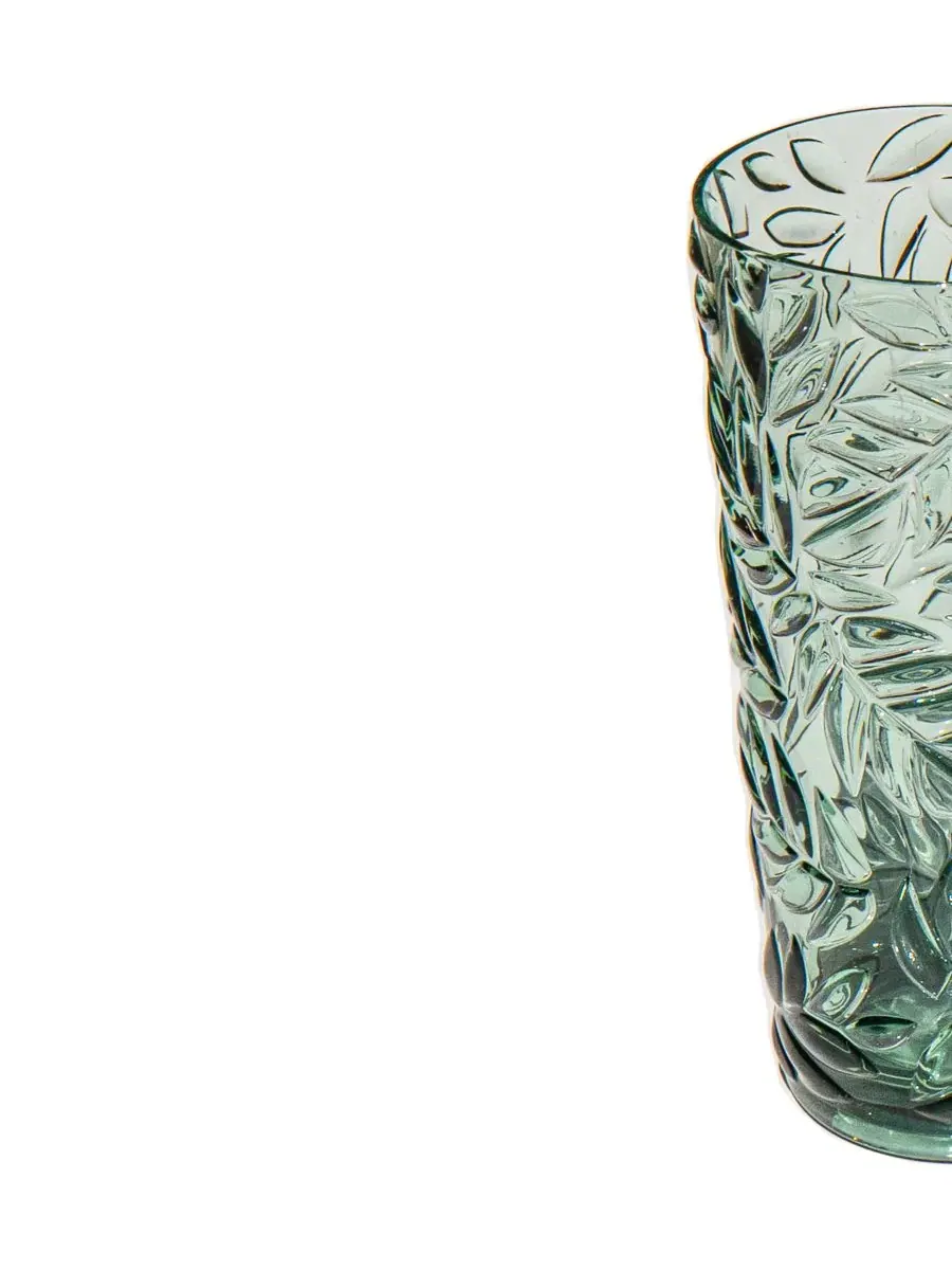 Набор из 6 стаканов Embossed Leaf Abode Homewares — изображение 4 из 4, шалфейный