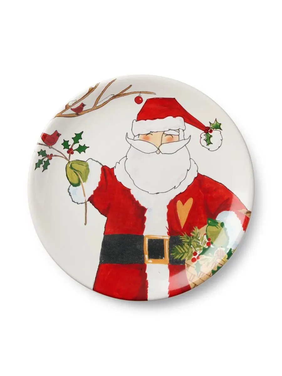 Набор тарелок для десерта Santa Delight, 4 шт, 23 см, керамика Certified International — изображение 2 из 5, мульти