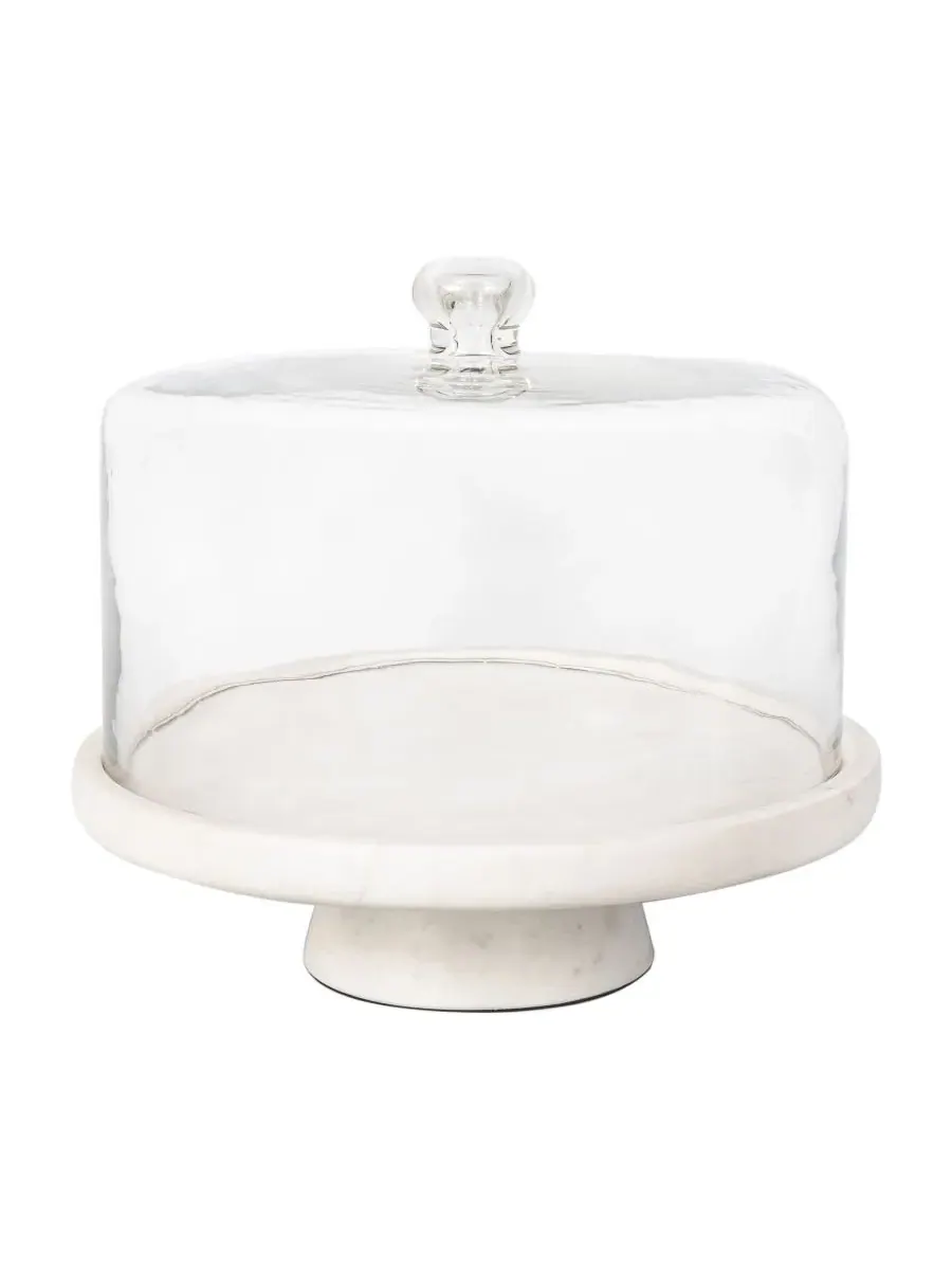 Подставка для торта с куполом Marble Footed Godinger — изображение 1 из 3, белый