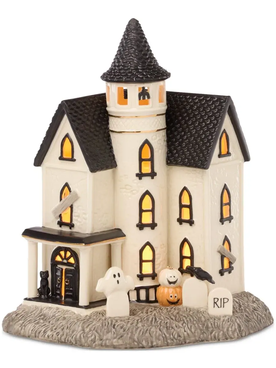 Фарфоровая фигурка с подсветкой Vintage Halloween LED Manor Lenox — изображение 2 из 9, белый