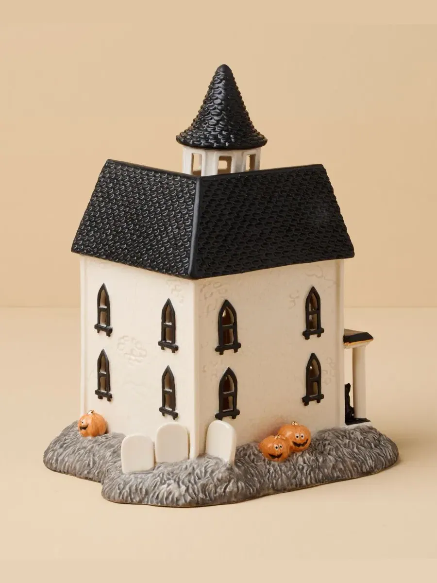 Фарфоровая фигурка с подсветкой Vintage Halloween LED Manor Lenox — изображение 6 из 9, белый