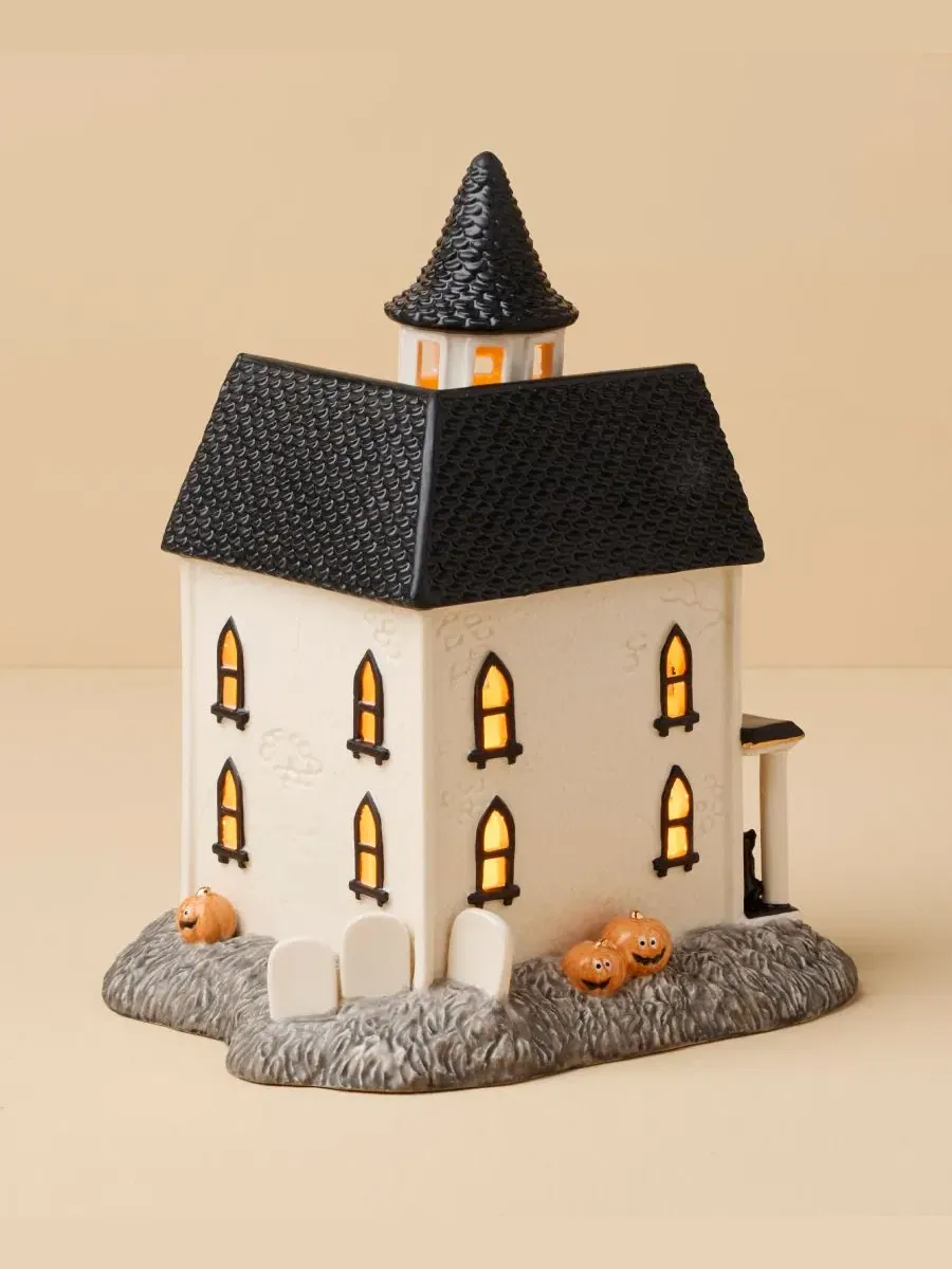Фарфоровая фигурка с подсветкой Vintage Halloween LED Manor Lenox — изображение 7 из 9, белый