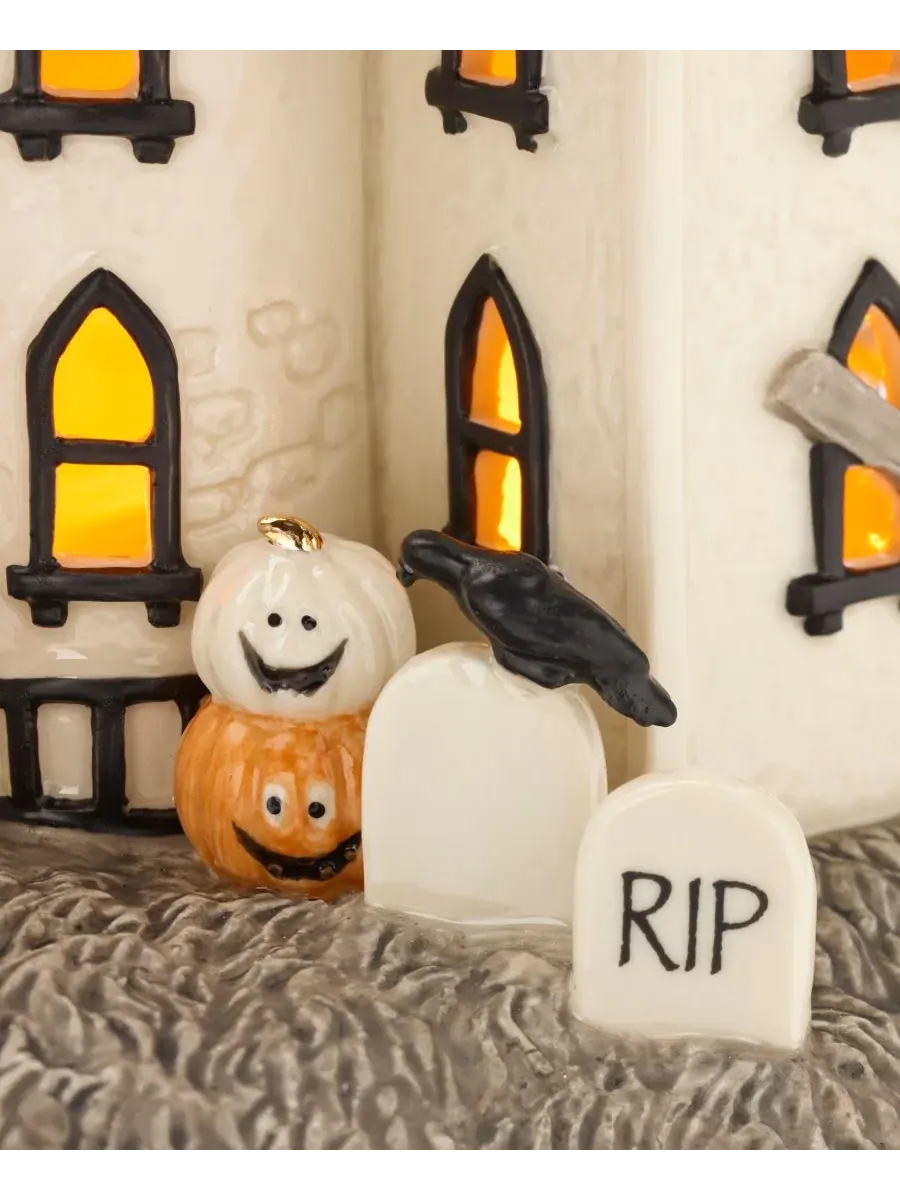 Фарфоровая фигурка с подсветкой Vintage Halloween LED Manor Lenox — изображение 9 из 9, белый