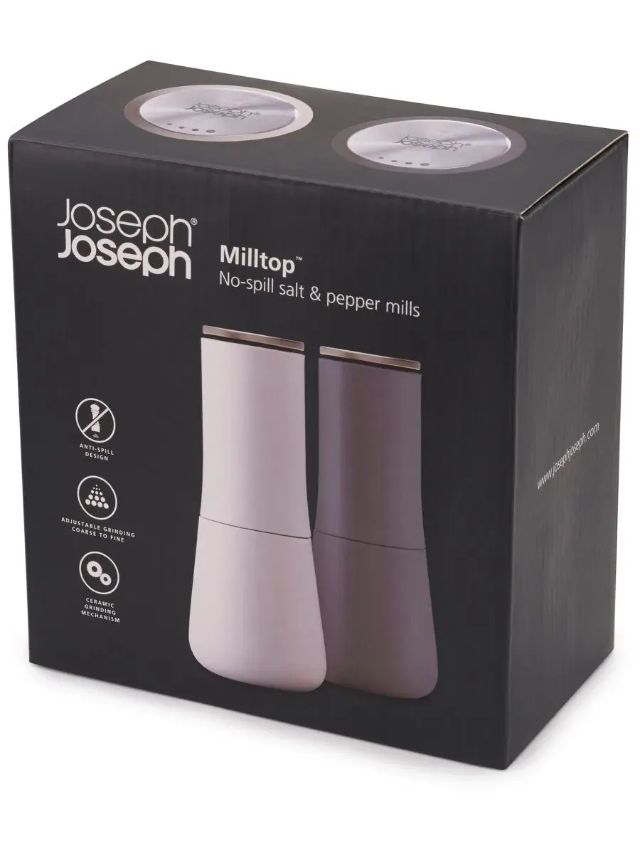 Набор мельниц для соли и перца Milltop Non-Spill Gray — изображение 6 из 6, серый