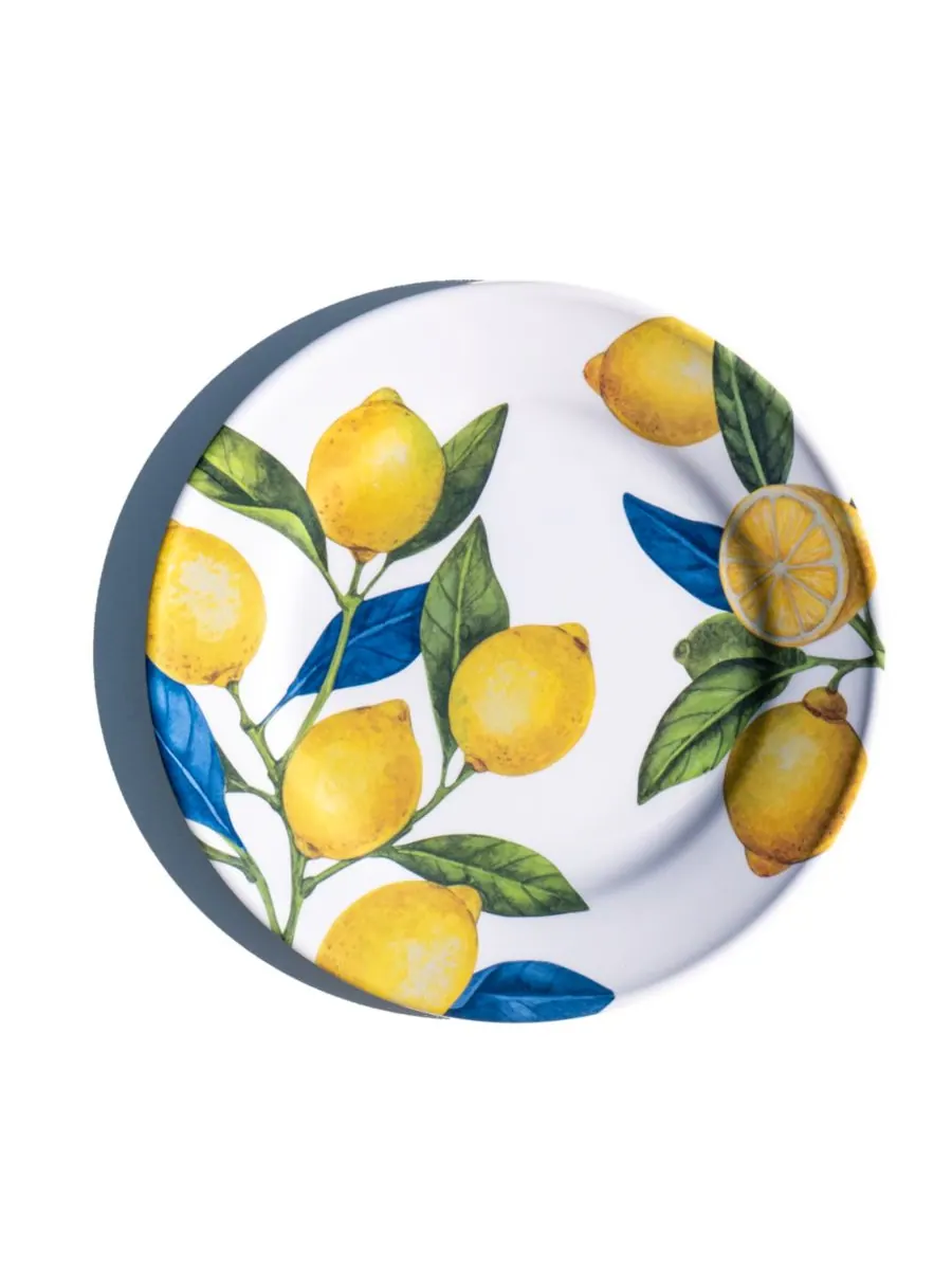 Набор из 6 обеденных тарелок «Лимонный сад», на 6 персон Abode Homewares — изображение 2 из 4, желтый