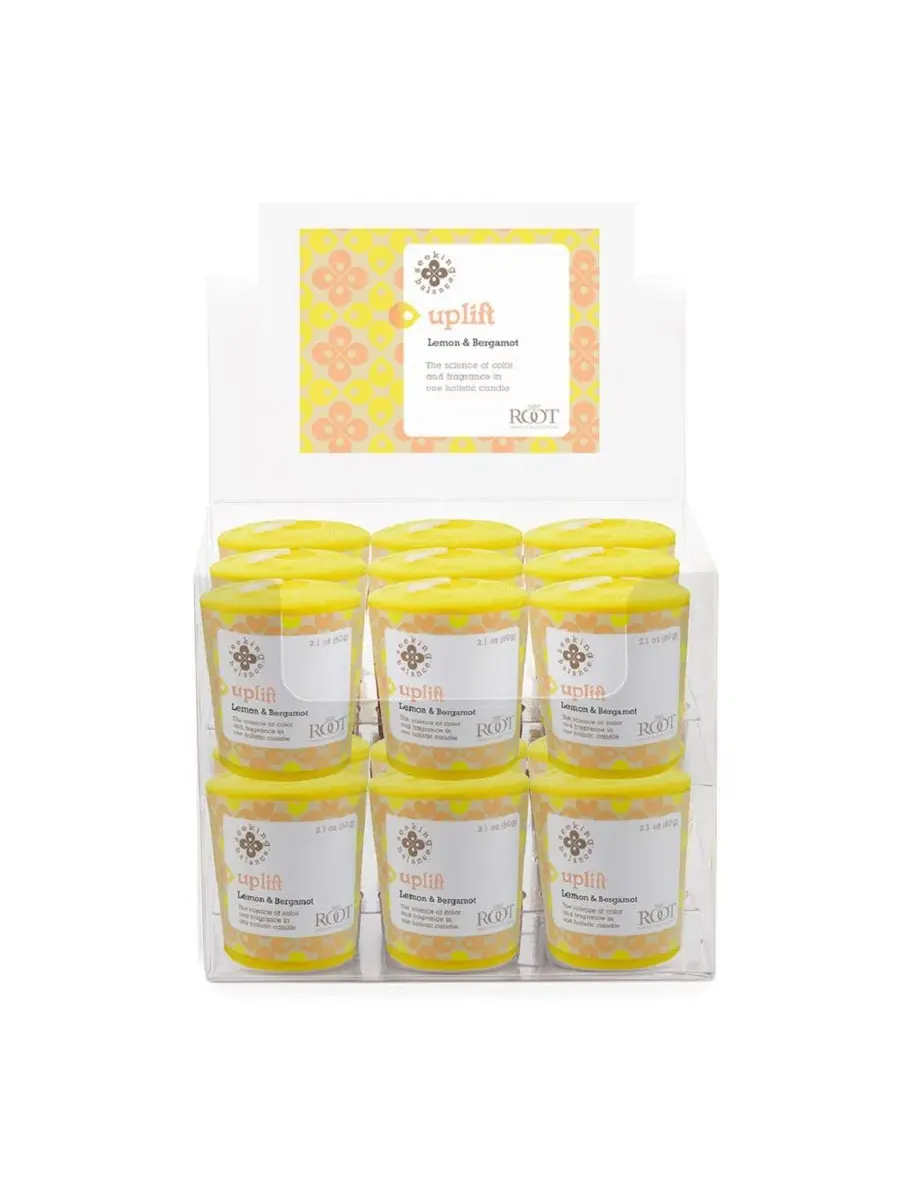 Набор свечей из пчелиного воска 18 шт., Seeking Balance Votive Uplift-Lemon Bergamont ROOT CANDLES — изображение 1 из 3