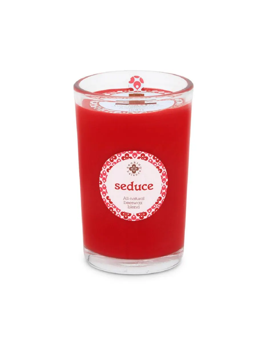 Ароматическая свеча Seeking Balance Seduce с ароматом пачули и аниса в баночке, 227 мл ROOT CANDLES