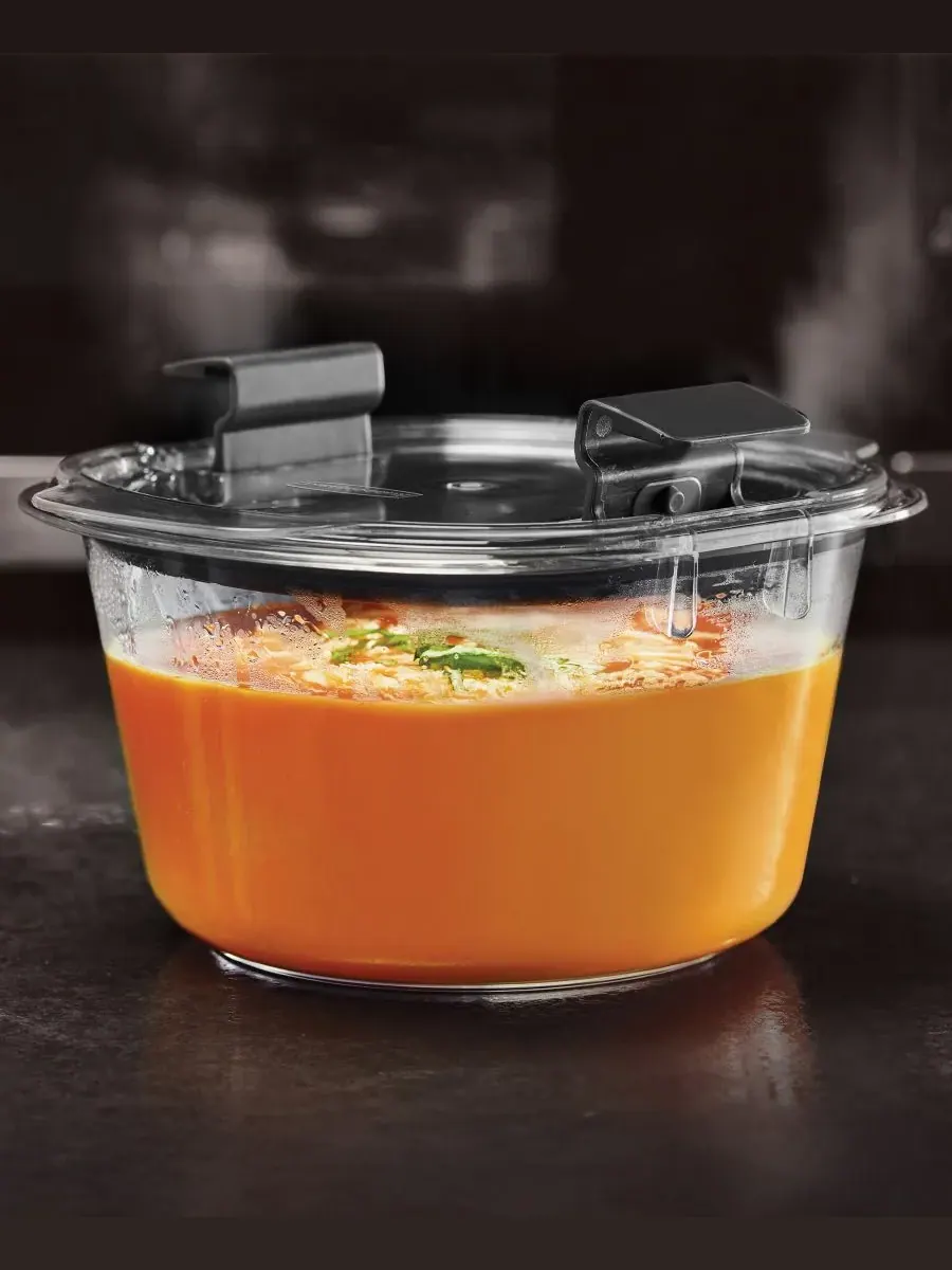 Набор из 6 круглых герметичных контейнеров для хранения продуктов Brilliance Rubbermaid — изображение 3 из 6, прозрачный