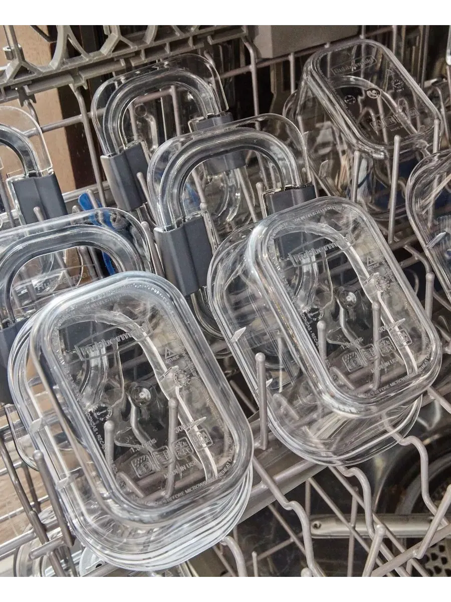 Набор из 6 круглых герметичных контейнеров для хранения продуктов Brilliance Rubbermaid — изображение 6 из 6, прозрачный
