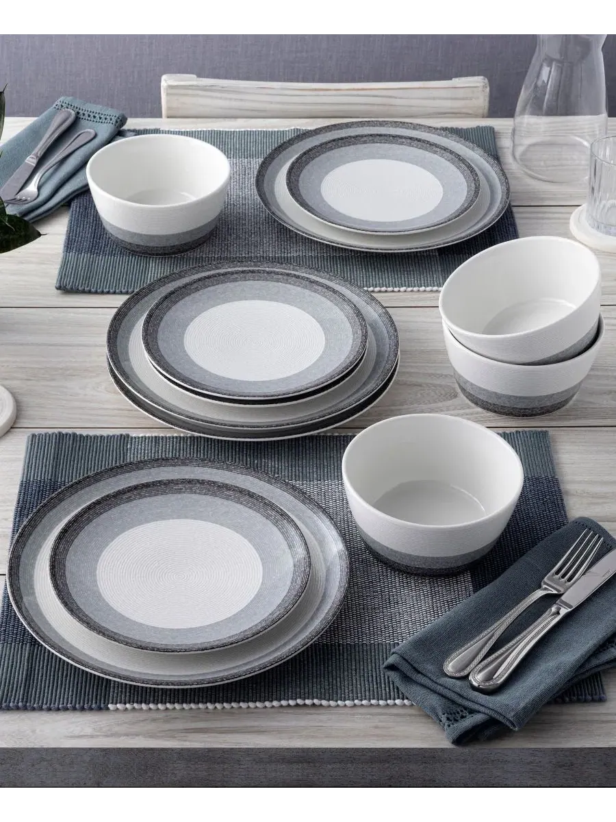 Салатная тарелка Colorscapes Layers Coupe, 21 см Noritake — изображение 11 из 20, темно-серый