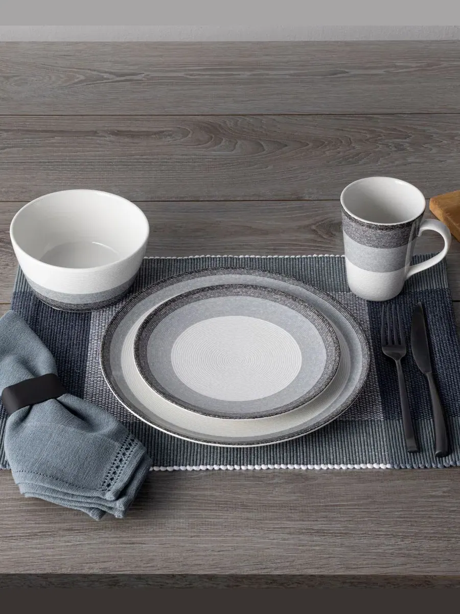 Салатная тарелка Colorscapes Layers Coupe, 21 см Noritake — изображение 10 из 20, темно-серый