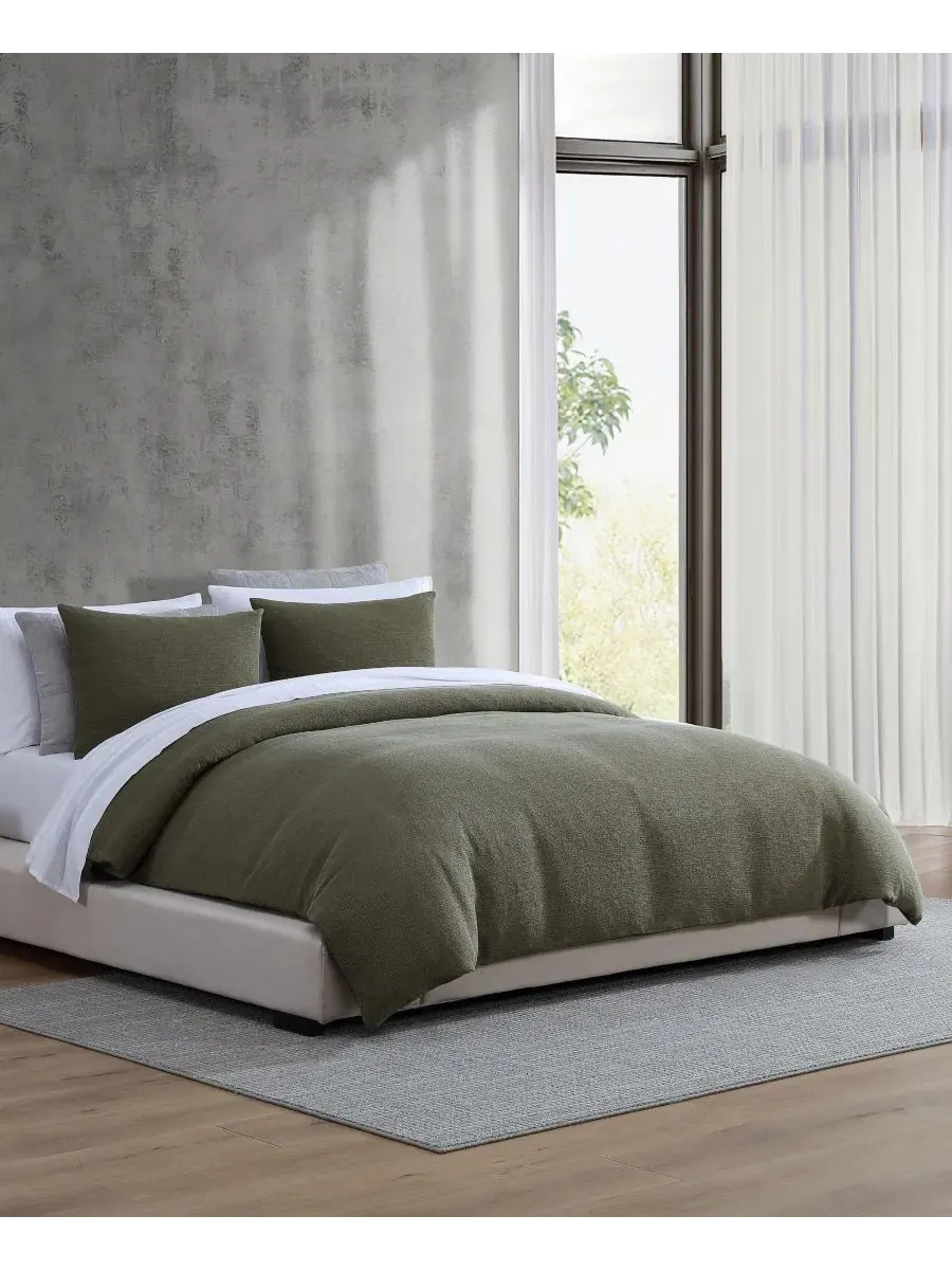 Набор одеял Carved Lines Matelasse Vera Wang — изображение 4 из 8, оливковый зеленый