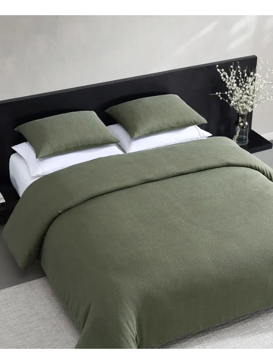 Набор одеял Carved Lines Matelasse Vera Wang — изображение 6 из 8, оливковый зеленый
