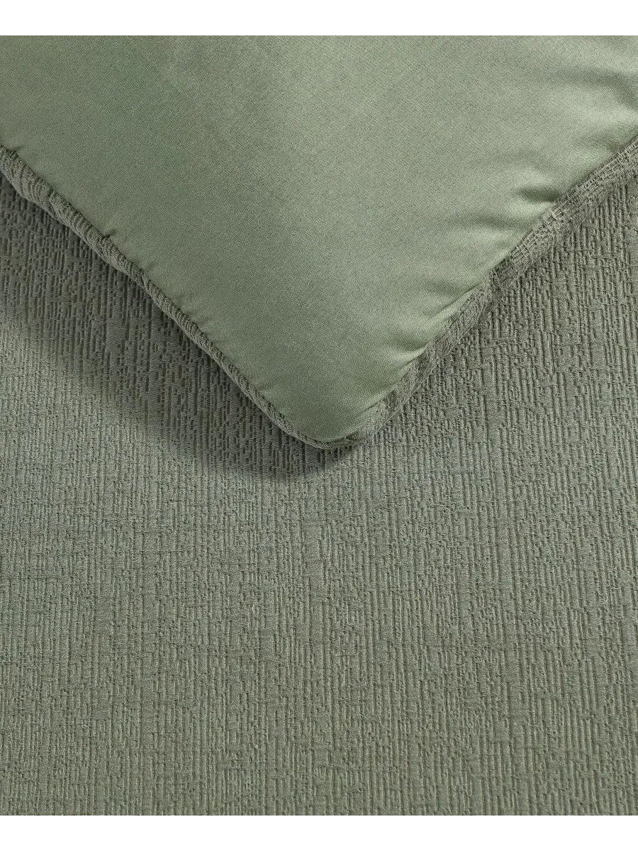 Набор одеял Carved Lines Matelasse Vera Wang — изображение 8 из 8, оливковый зеленый