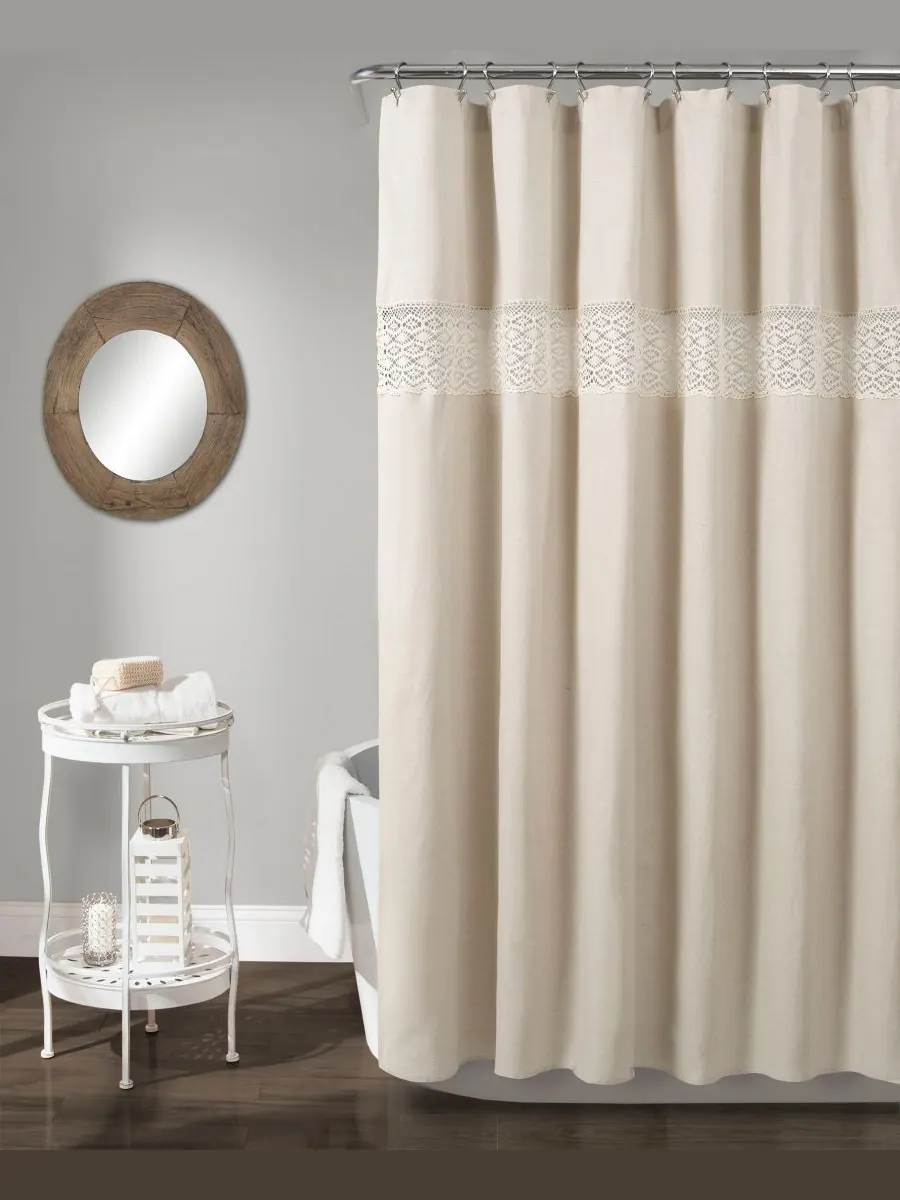 Шторка для душа Dana Lace, 72" x 72" Lush Décor — изображение 1 из 9, серый