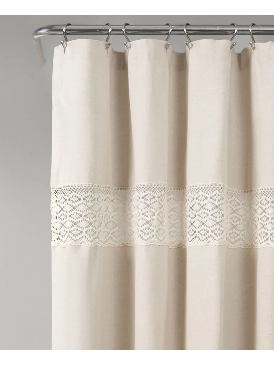 Шторка для душа Dana Lace, 72" x 72" Lush Décor — изображение 2 из 9, серый