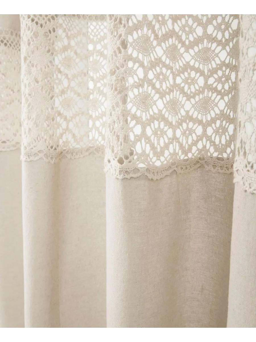 Шторка для душа Dana Lace, 72" x 72" Lush Décor — изображение 3 из 9, серый