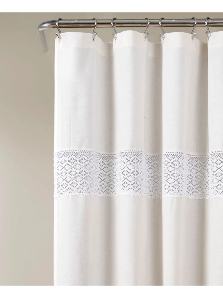 Шторка для душа Dana Lace, 72" x 72" Lush Décor — изображение 7 из 9, серый