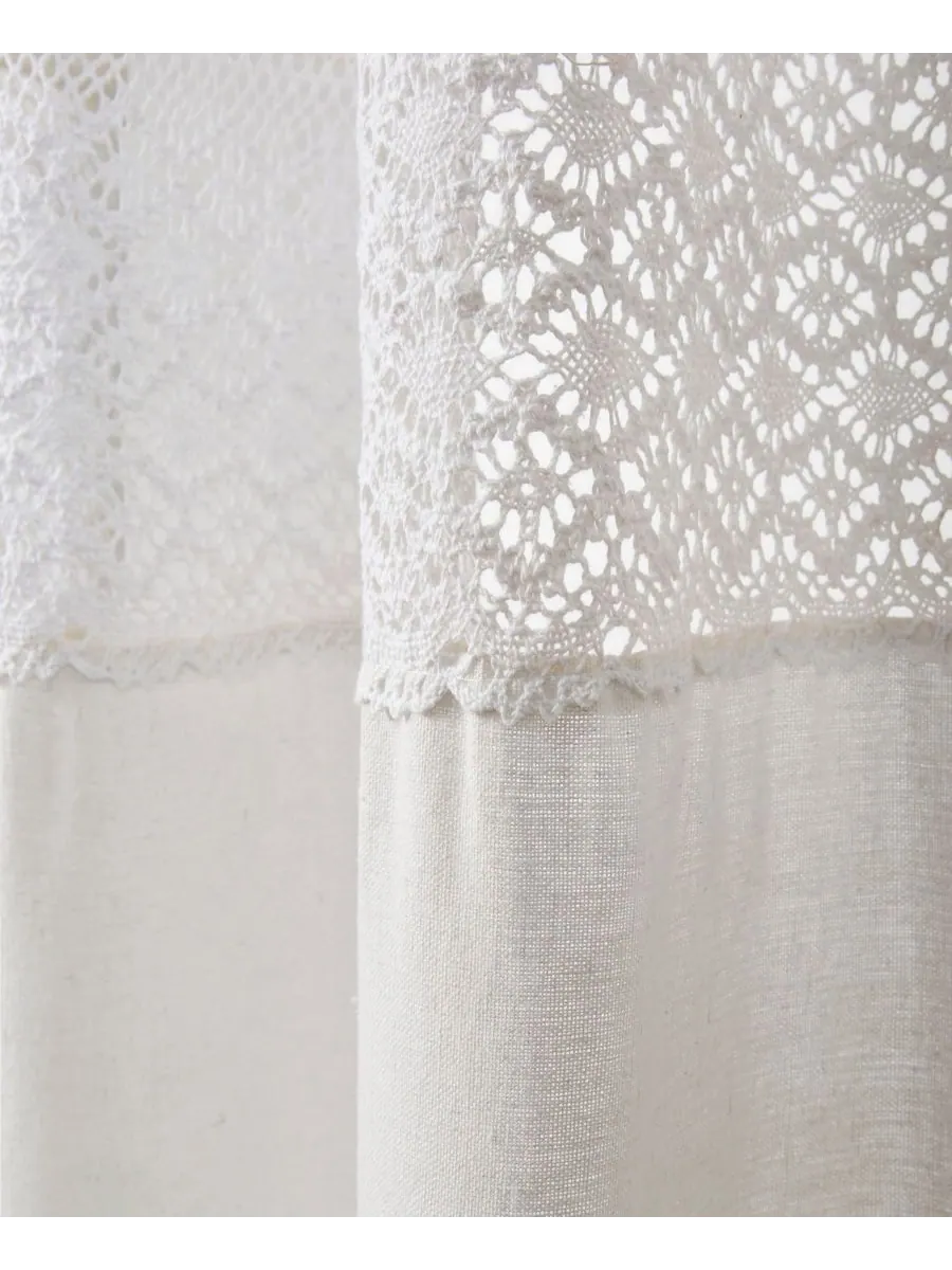 Шторка для душа Dana Lace, 72" x 72" Lush Décor — изображение 3 из 8, белый