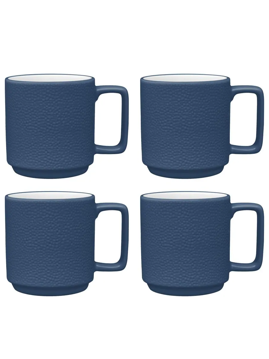 Набор из 4 кружек Colortex Stone Stax Noritake — изображение 1 из 7, синий