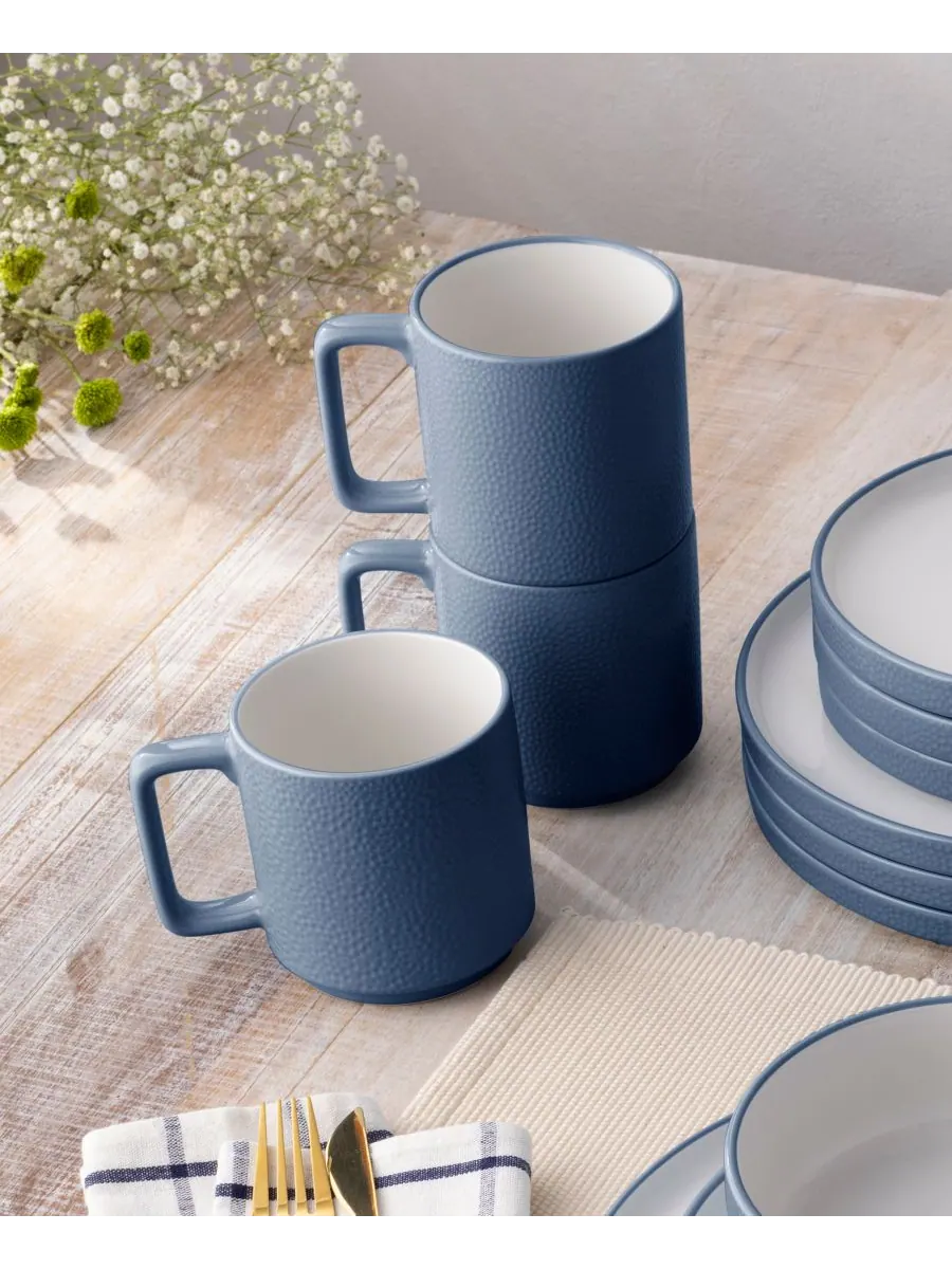Набор из 4 кружек Colortex Stone Stax Noritake — изображение 4 из 7, синий
