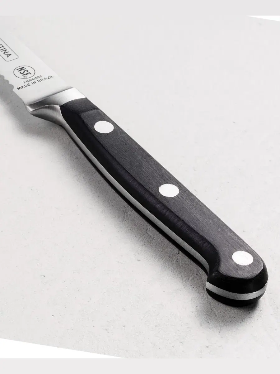 Набор столовых ножей для стейка Pro Series Serrated 4 предмета Tramontina — изображение 4 из 7, черный