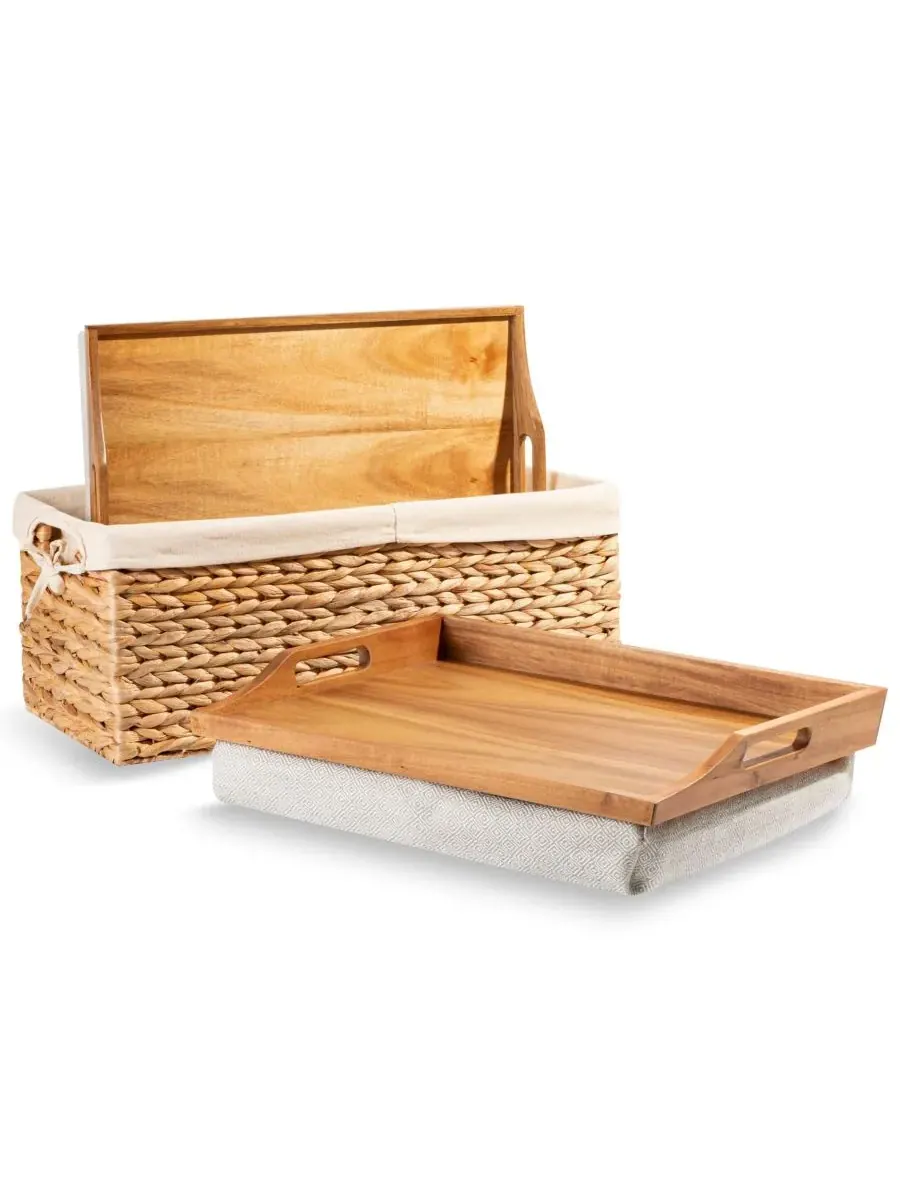 Поднос для коленей Rossie Home, Natural Acacia — без цвета