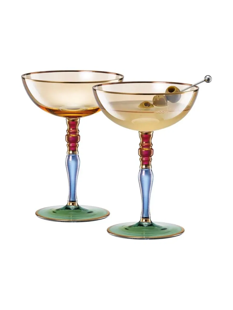 Набор из 2 янтарных бокалов Renaissance Amber Coupe The Wine Savant — изображение 1 из 5, мульти