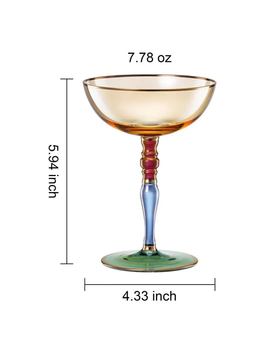 Набор из 2 янтарных бокалов Renaissance Amber Coupe The Wine Savant — изображение 5 из 5, мульти