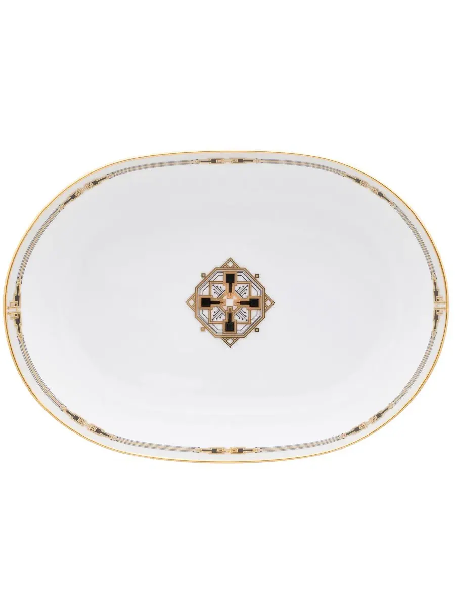 Овальная овощная миска Empire Gold объемом 907 г (955 мл) Noritake — изображение 2 из 4, золотистый белый