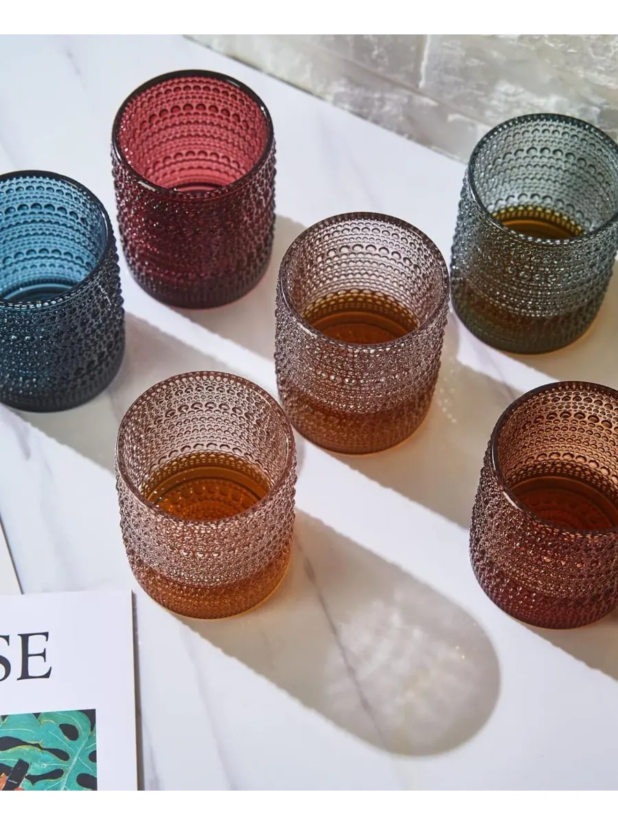 Набор из 6 бокалов Khen Hobnail The Wine Savant — изображение 4 из 4, оранжевый