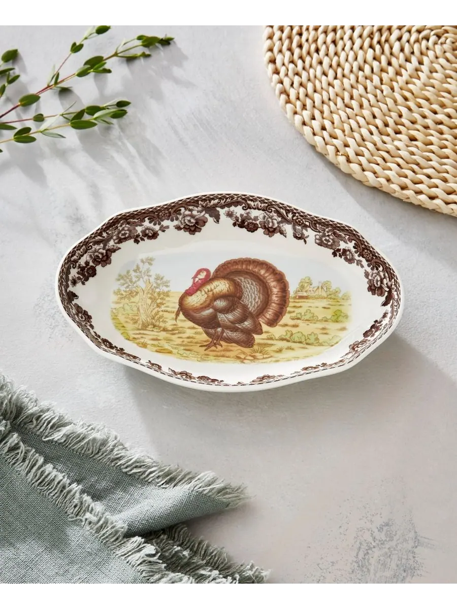 Набор из 2 блюд для маринования индейки «Лесной» Spode — изображение 2 из 6, коричневый