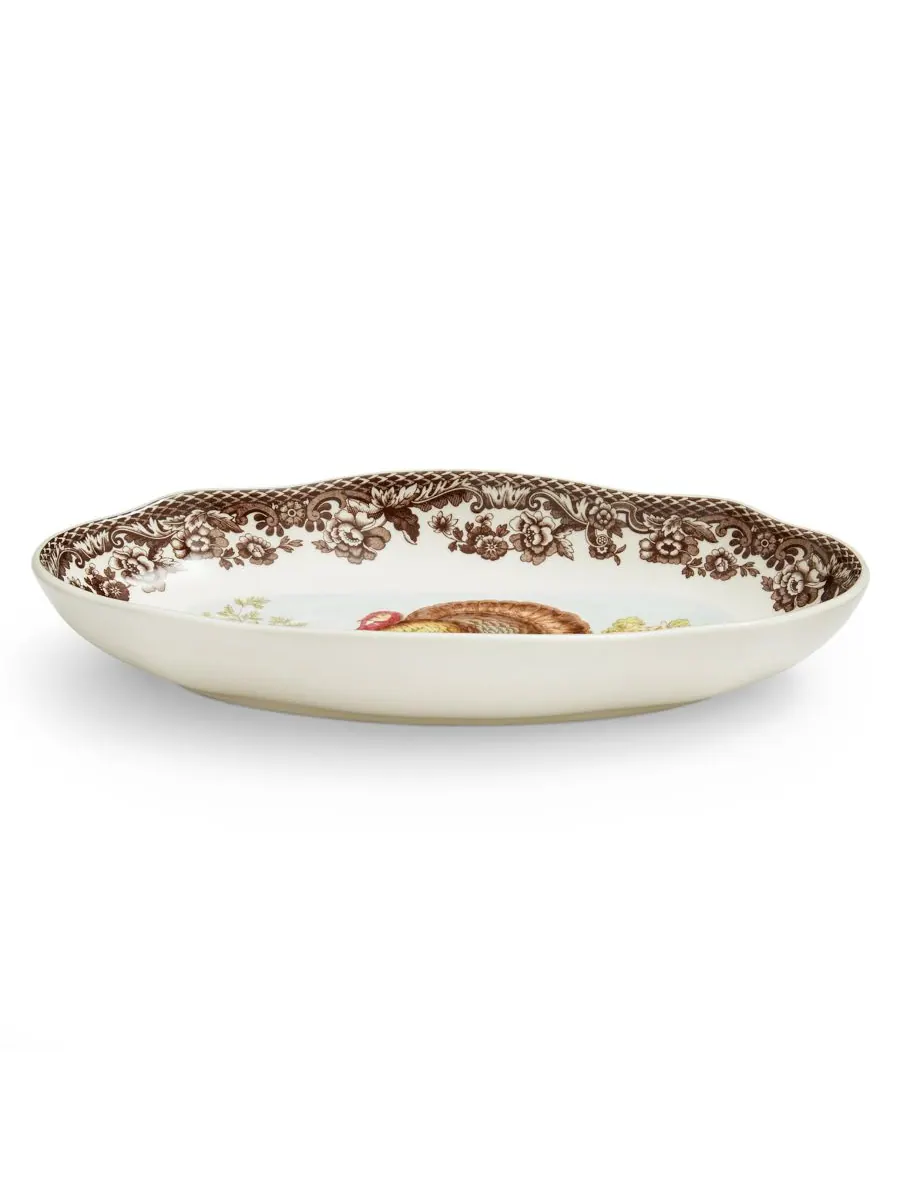 Набор из 2 блюд для маринования индейки «Лесной» Spode — изображение 5 из 6, коричневый