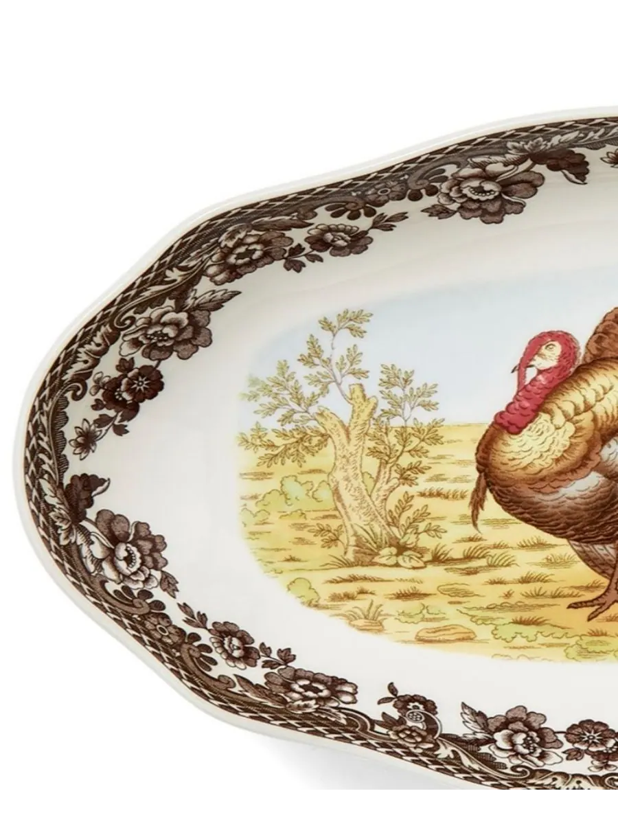 Набор из 2 блюд для маринования индейки «Лесной» Spode — изображение 6 из 6, коричневый