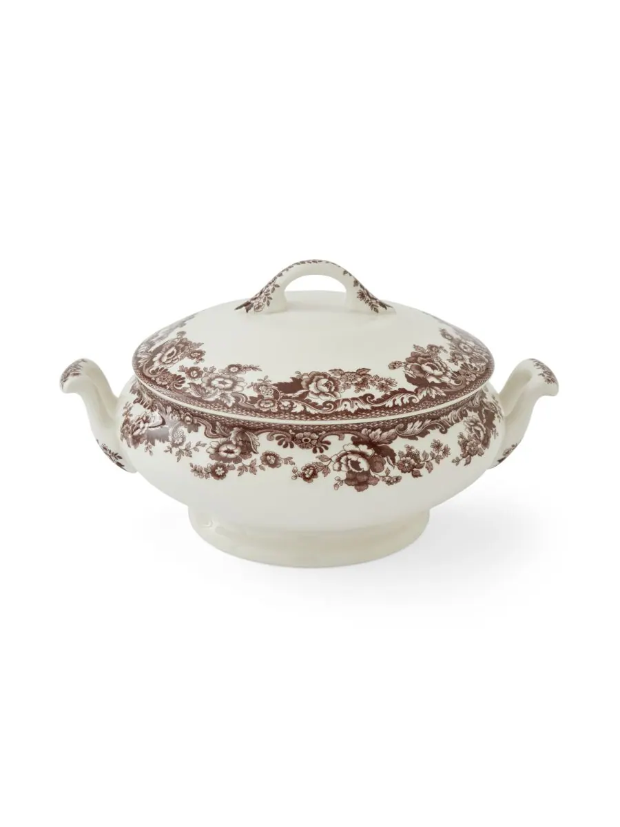 Овощное блюдо Деламер, приготовленное под крышкой Spode — изображение 1 из 6, коричневый