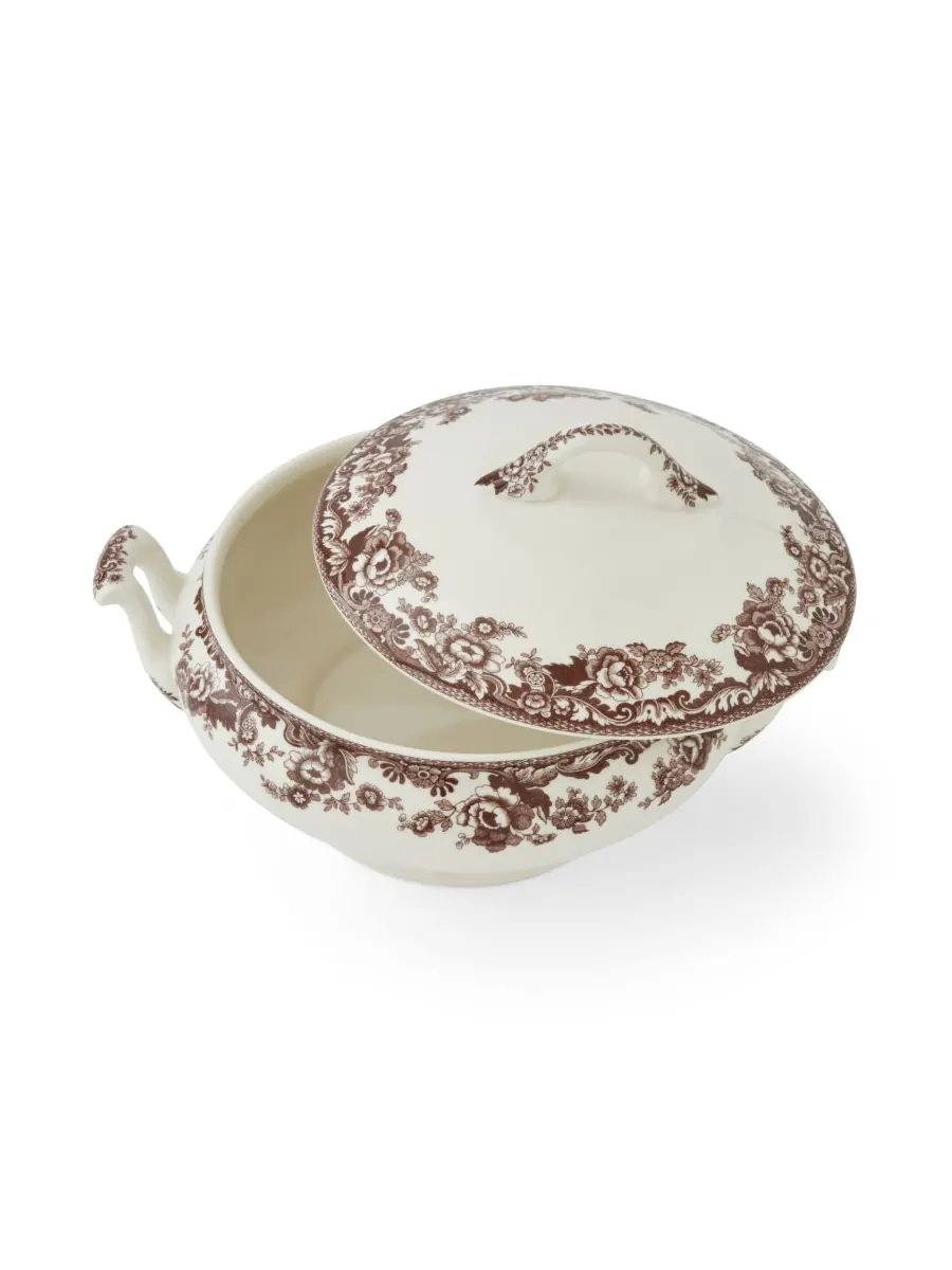 Овощное блюдо Деламер, приготовленное под крышкой Spode — изображение 2 из 6, коричневый