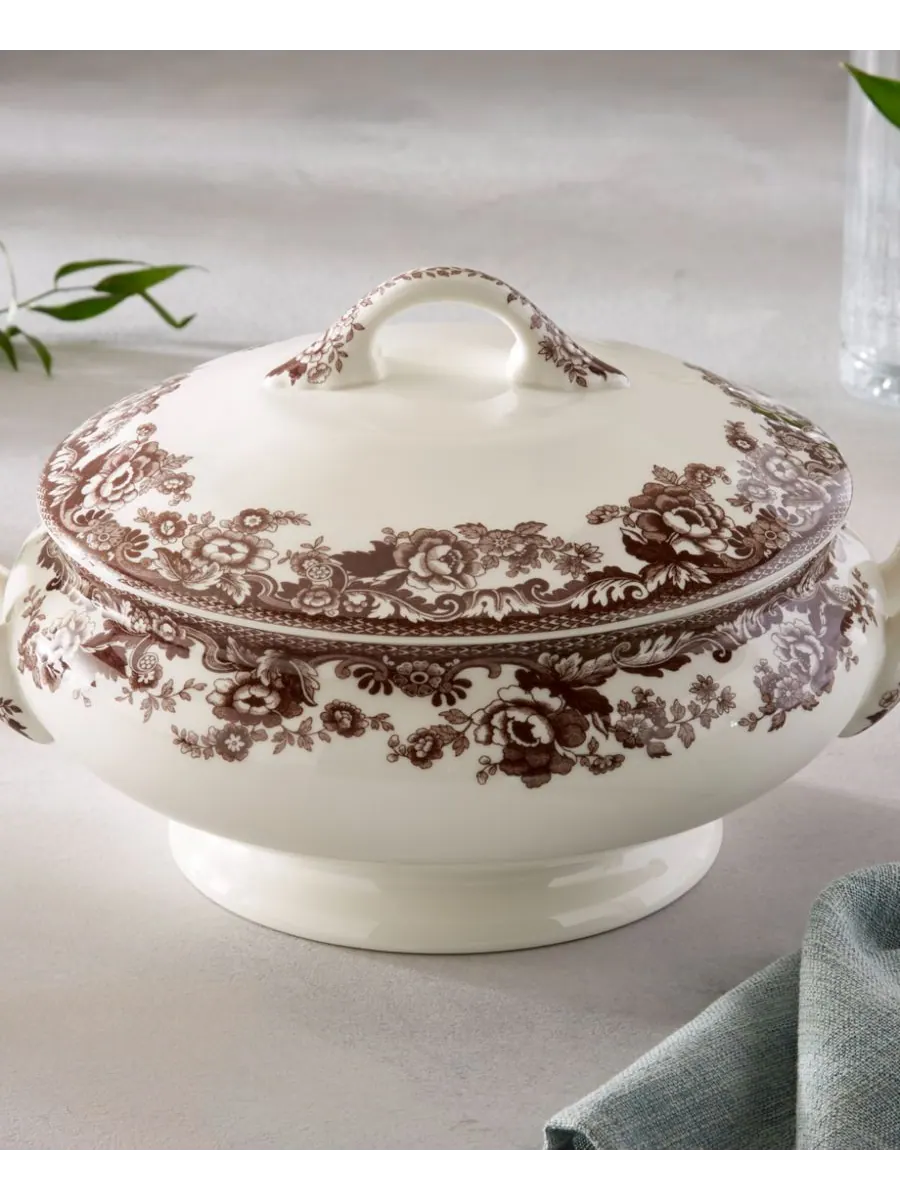 Овощное блюдо Деламер, приготовленное под крышкой Spode — изображение 5 из 6, коричневый