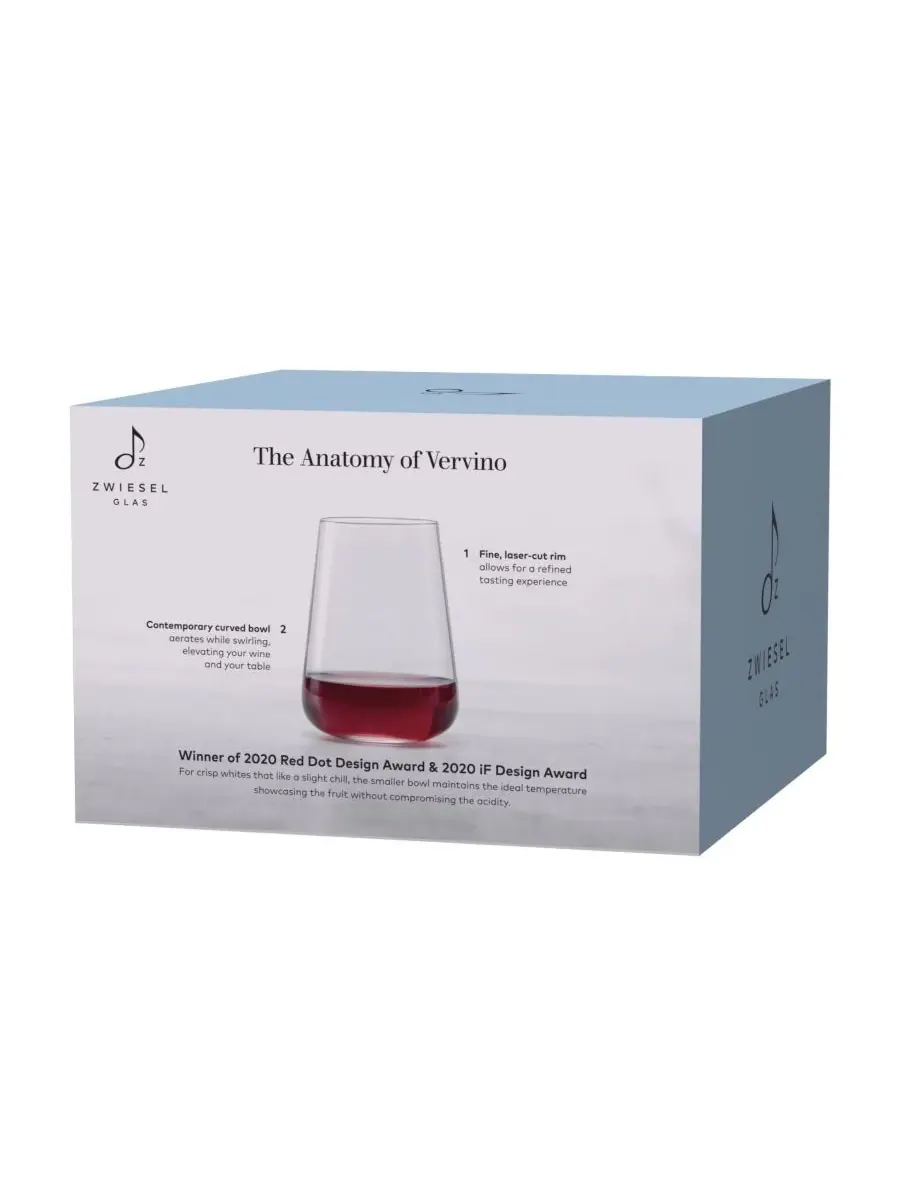 Набор из 4 бокалов для вина без ножки Vervino Zwiesel Glas — изображение 10 из 10, прозрачный
