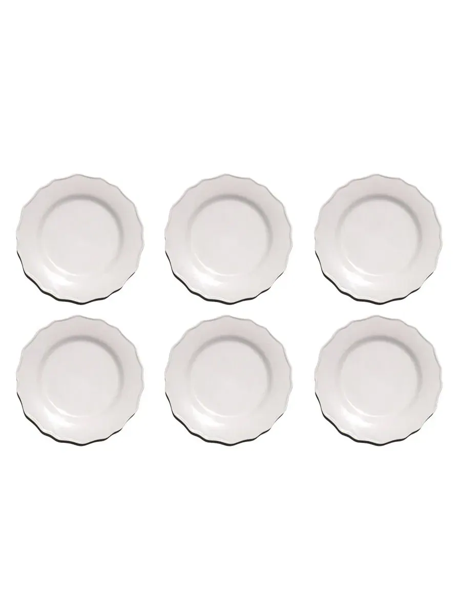 Набор тарелок Scallop NewWave Melamine Abode Homewares — изображение 1 из 5, белый