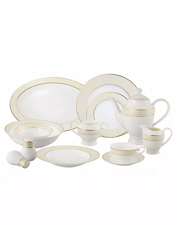 Набор столовых приборов Valentina из 57 предметов, сервиз на 8 персон Lorren Home Trends — изображение 1 из 4, золото