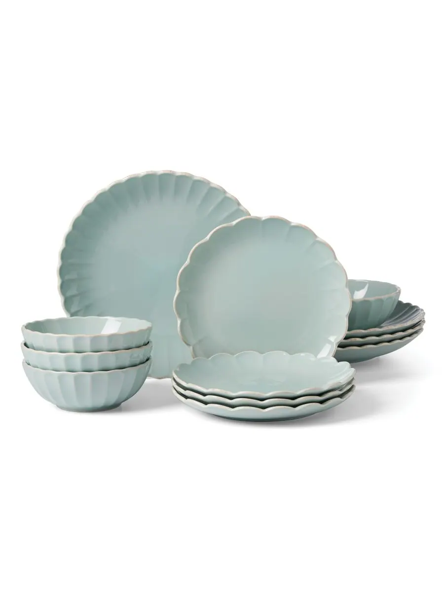Коллекция посуды French Perle Scallop Lenox — изображение 1 из 6, синий