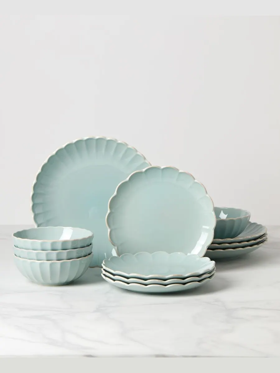 Коллекция посуды French Perle Scallop Lenox — изображение 2 из 6, синий