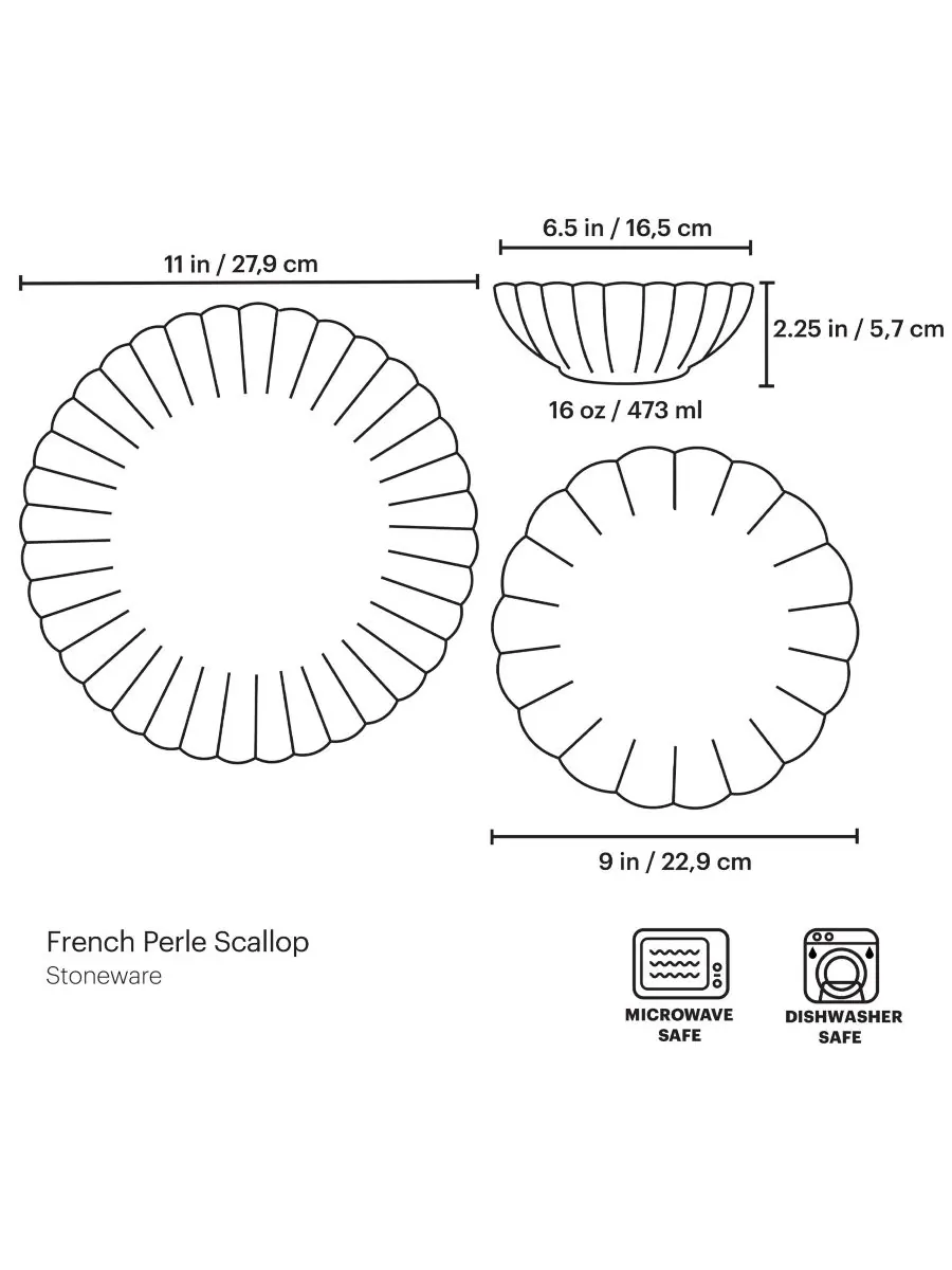 Коллекция посуды French Perle Scallop Lenox — изображение 6 из 6, синий