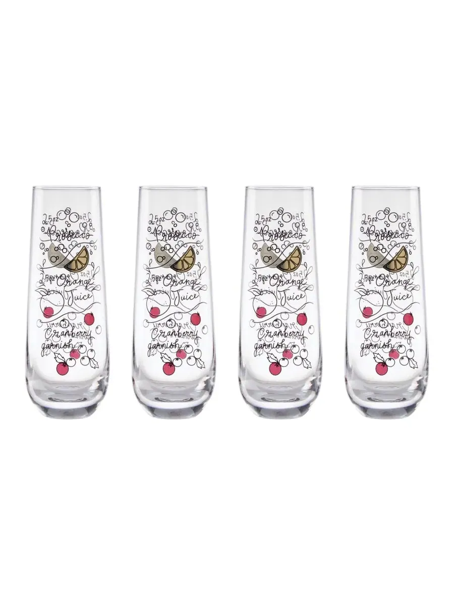 Набор из 4 бокалов без ножки Kate Spade Make Merry Kate Spade New York — изображение 1 из 5, мульти