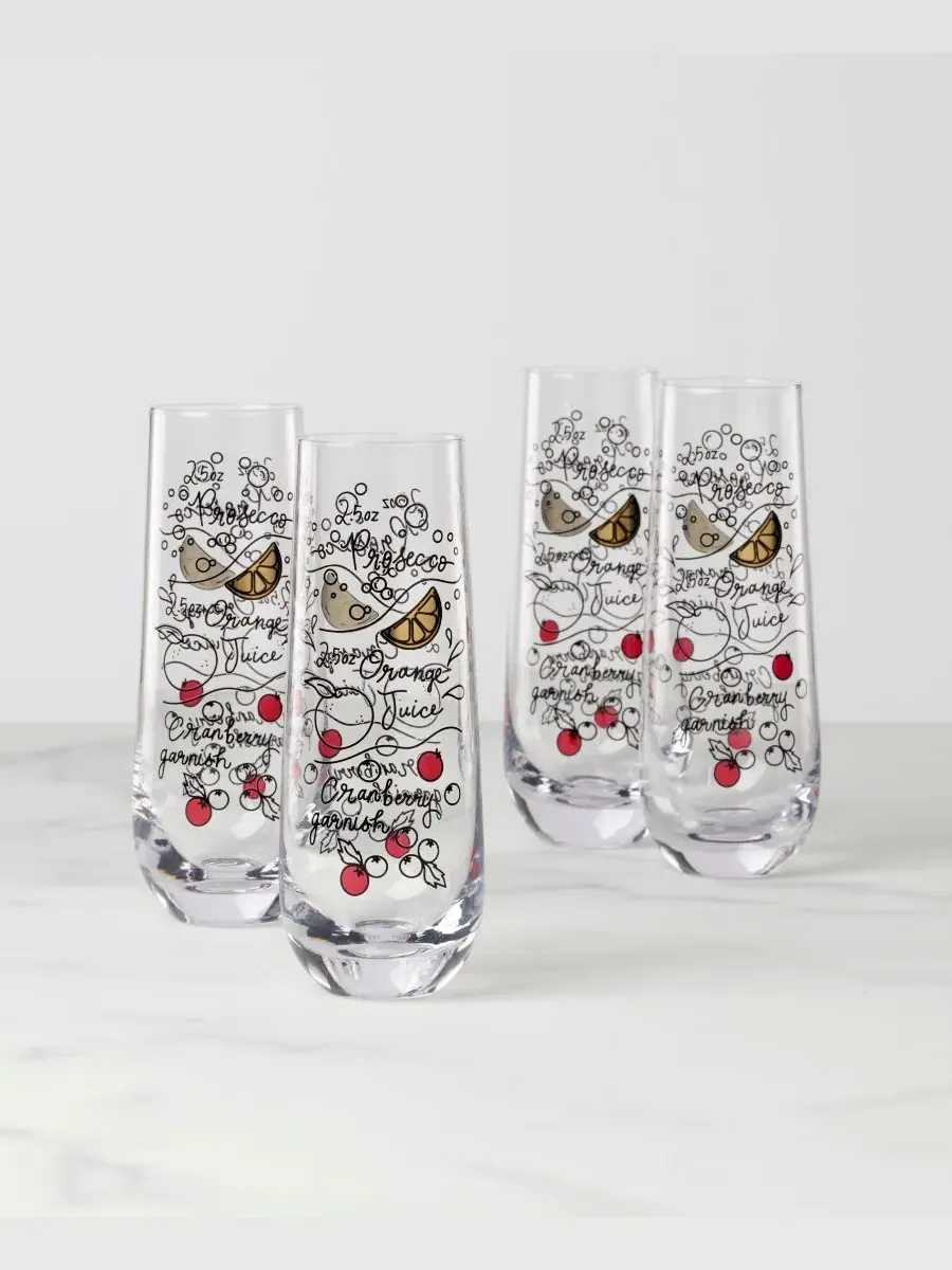Набор из 4 бокалов без ножки Kate Spade Make Merry Kate Spade New York — изображение 2 из 5, мульти