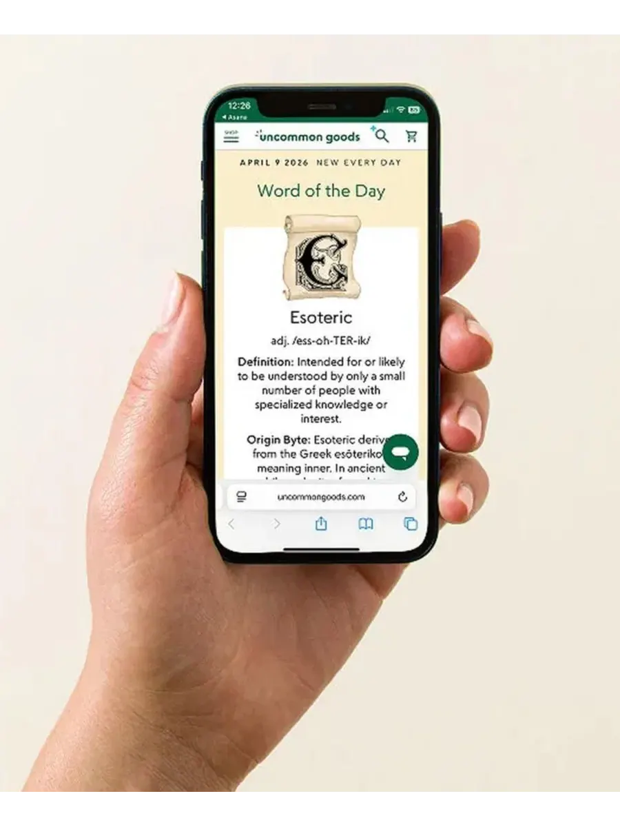 Кружка керамическая с принтом Word Nerd Interactive QR Uncommon Goods — изображение 4 из 4, белый