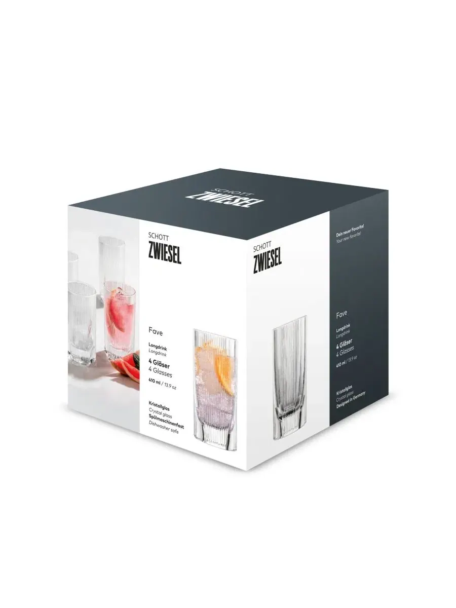 Набор стаканов для лонгдринка Fave, 4 шт, 13,9 унц Zwiesel Glas — изображение 6 из 6, прозрачный
