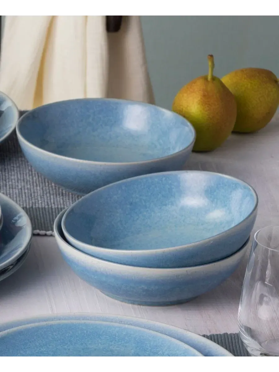 Набор из 4 мисок для хлопьев Colorwave Kiln Azure Noritake — изображение 2 из 10, синий